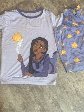 Disney Lavender and Gold Girls' Character Pajama Set